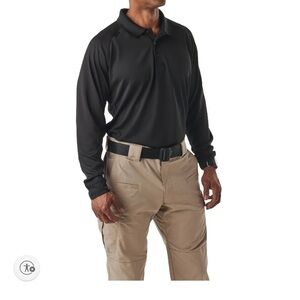 5.11 Tactical Black Long Sleeve Polo